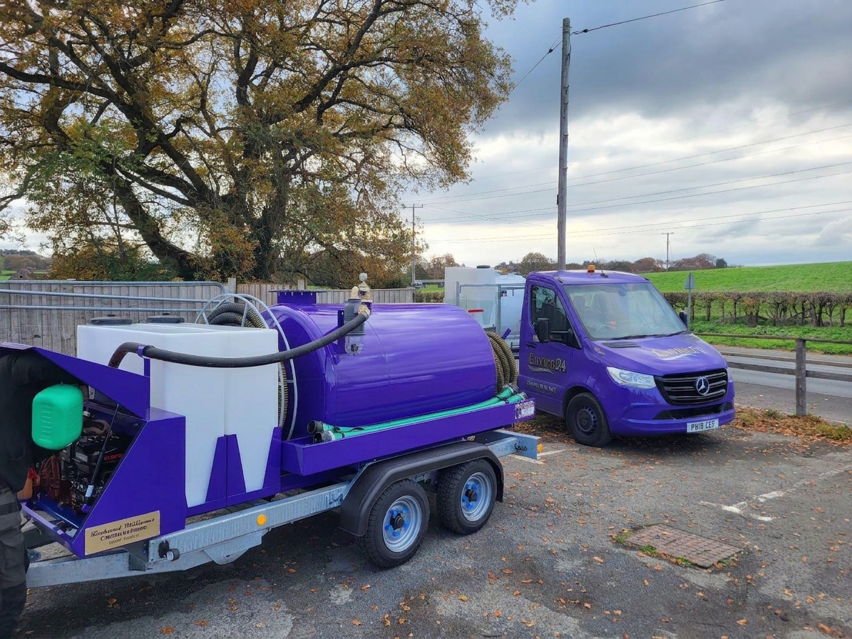 Enviro24 portable toilet facilities set up at a Birmingham construction site